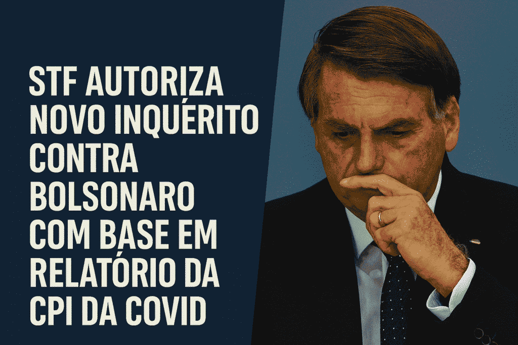 STF Autoriza Novo Inquérito Contra Bolsonaro com Base em Relatório da CPI da Covid